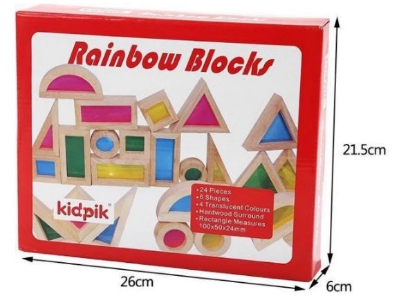 kidpik Wooden Rainbow Blocks
