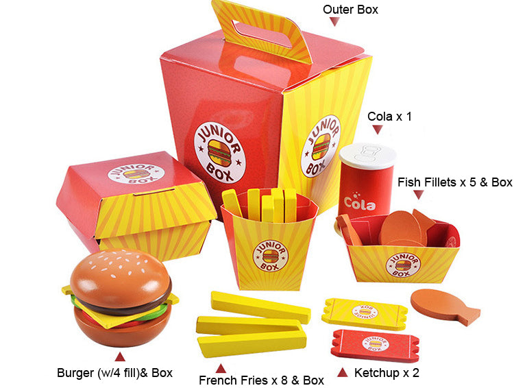Junior Box Fast Food Burger Set
