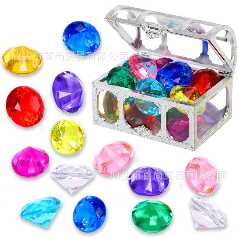 14pcs Color Diamond with Treasure Chest