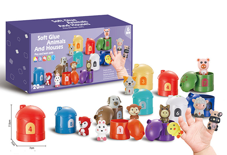 Soft Glue Animals And Houses (Peekaboo Farm)