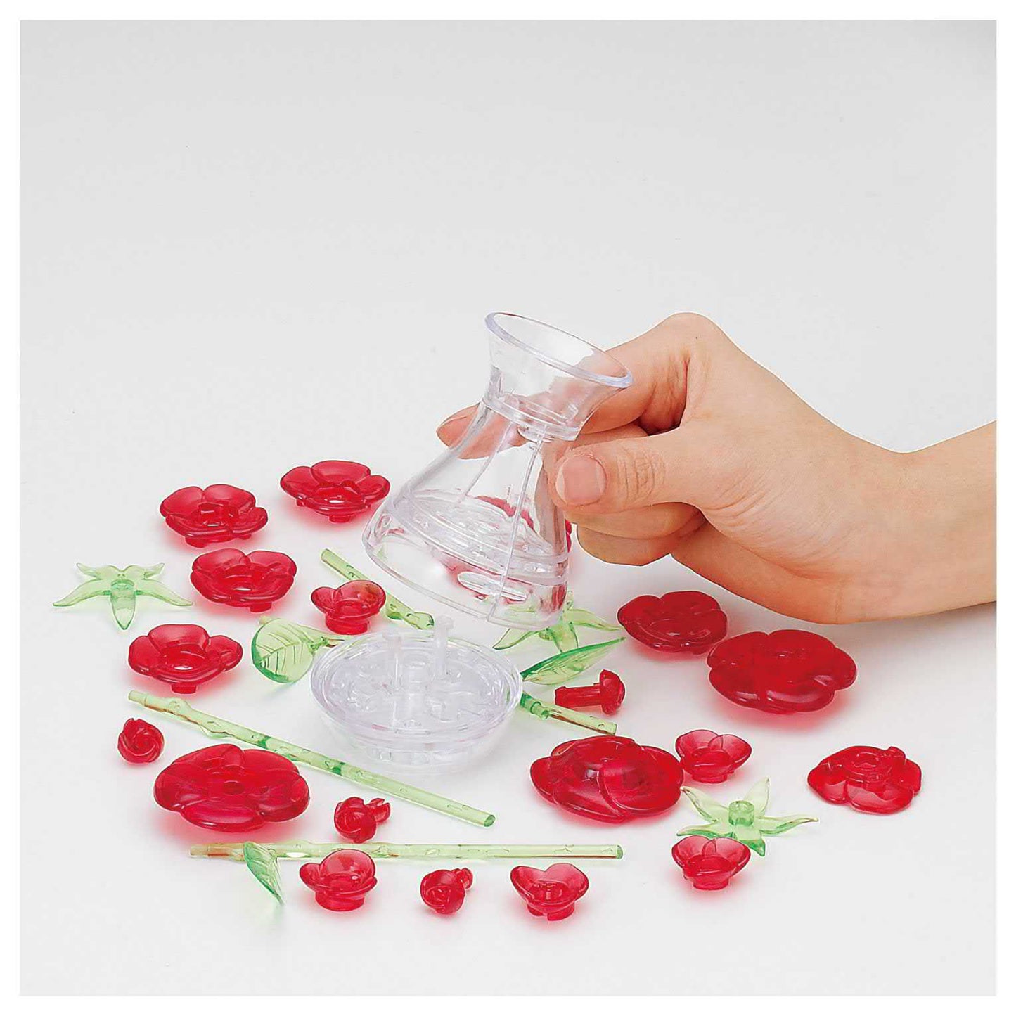 3D Crystal Puzzle - Six Rose (Yellow)