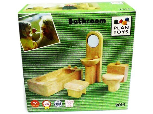 Wooden Doll House Furniture - Classic Bathroom