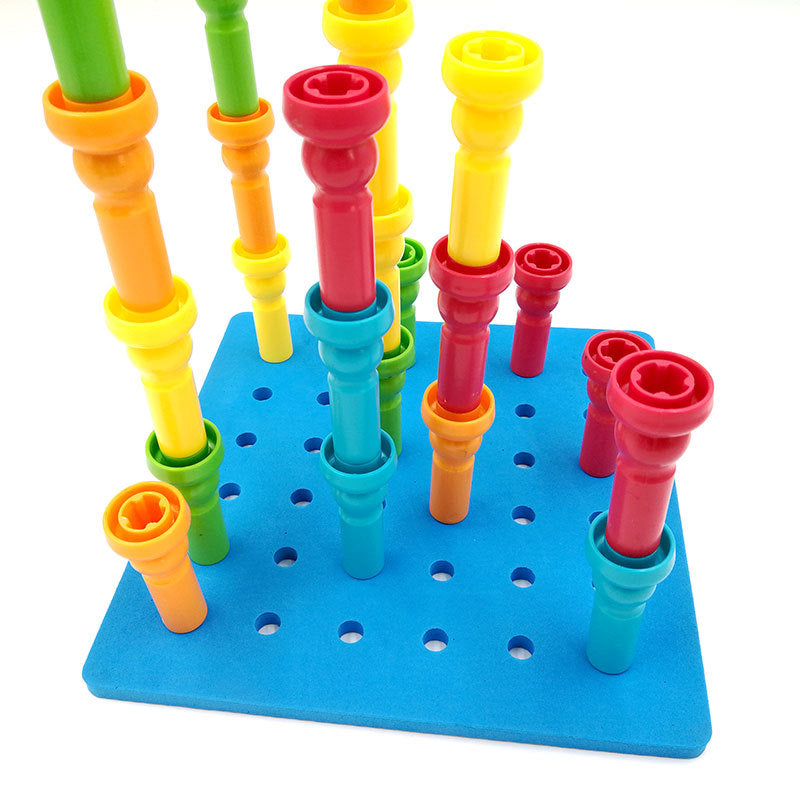 Bubble & Blocks Peg board Set