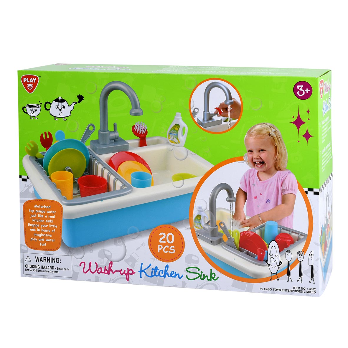 PLAYGO - Wash-Up Kitchen Sink B-O(20 PCS)