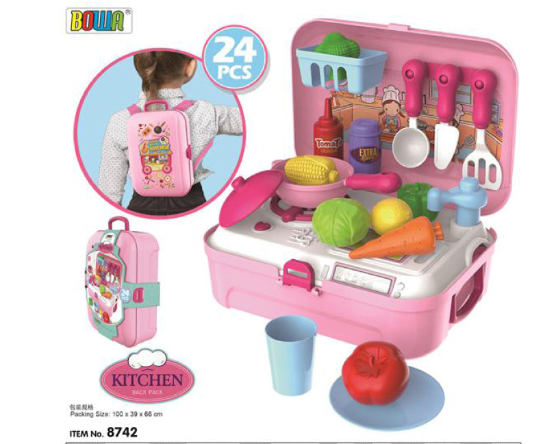 Light and Sound Kitchen Backpack toys Sets(24pcs)