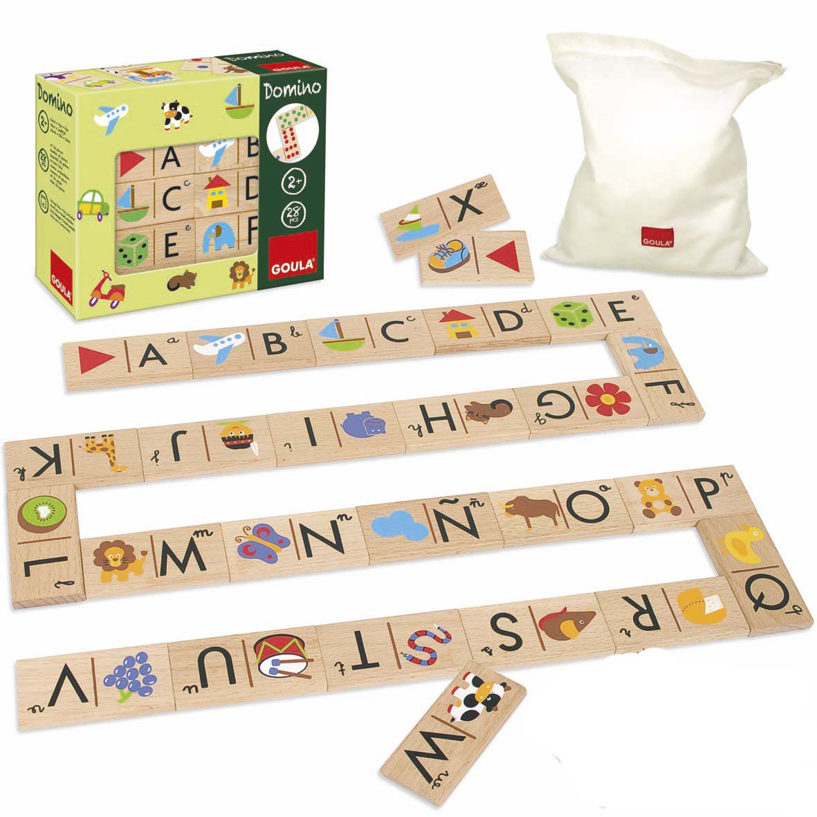 Goula - 29PCS Domino- Animal - Letter