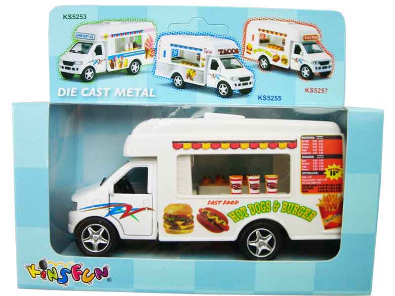 5" FAST FOOD TRUCK Pull Back Car