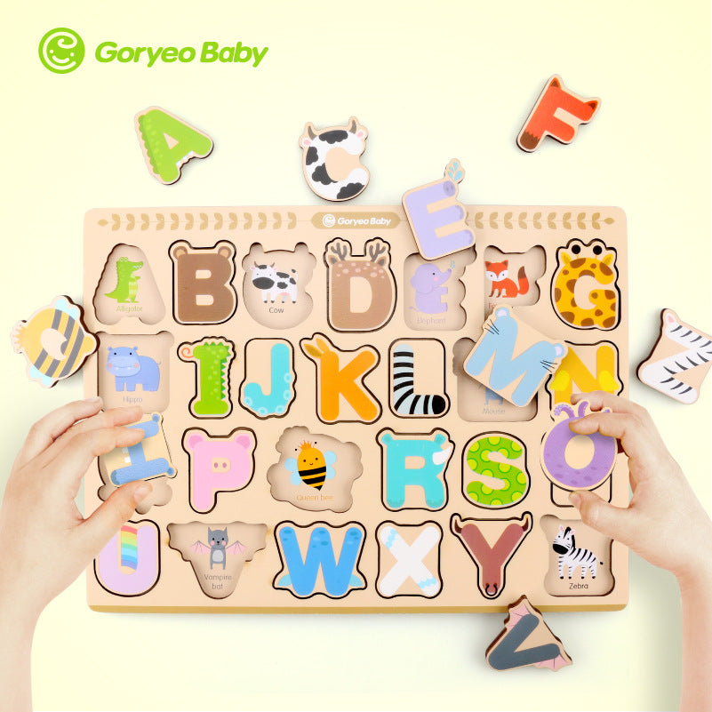 Goryeo Baby Wooden English Animal Puzzle