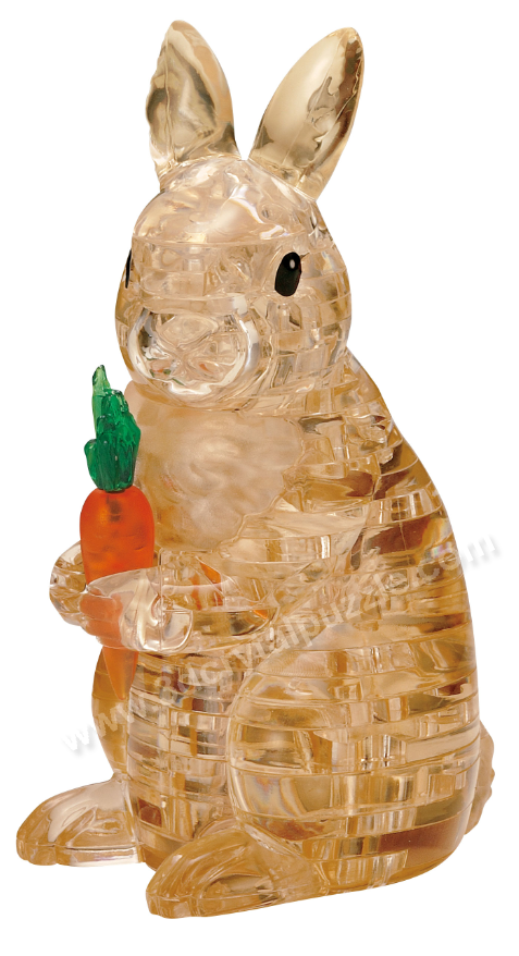 3D Crystal Puzzle - Grey Rabbit