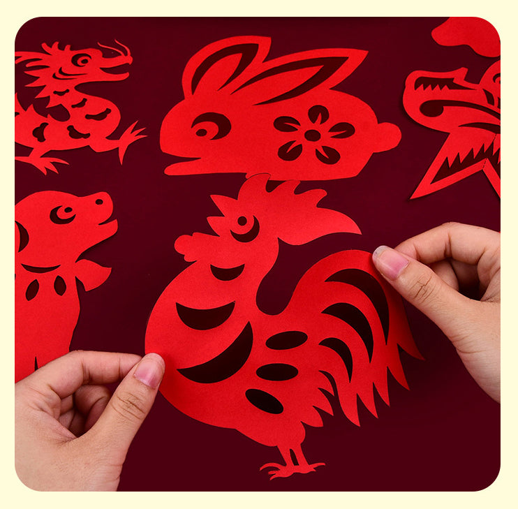 Paper Tiger Chinese Paper-cut (80pcs)