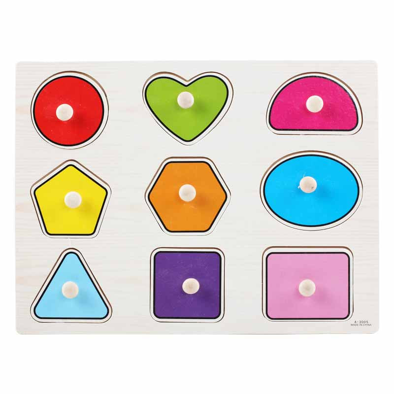 Wooden Puzzle w-handle - Shape