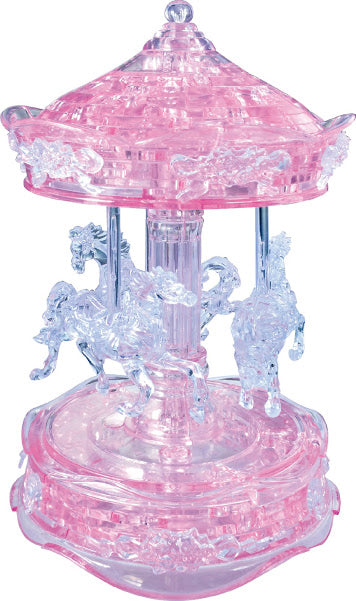 3D Crystal Puzzle - Carousel Pink