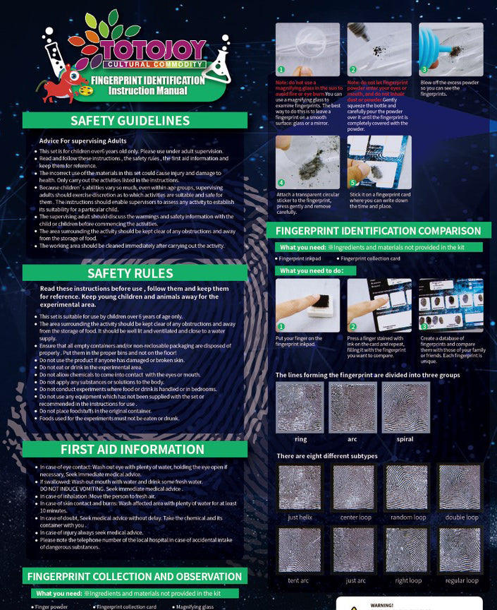 TOTOJOY Fingerprint Identification