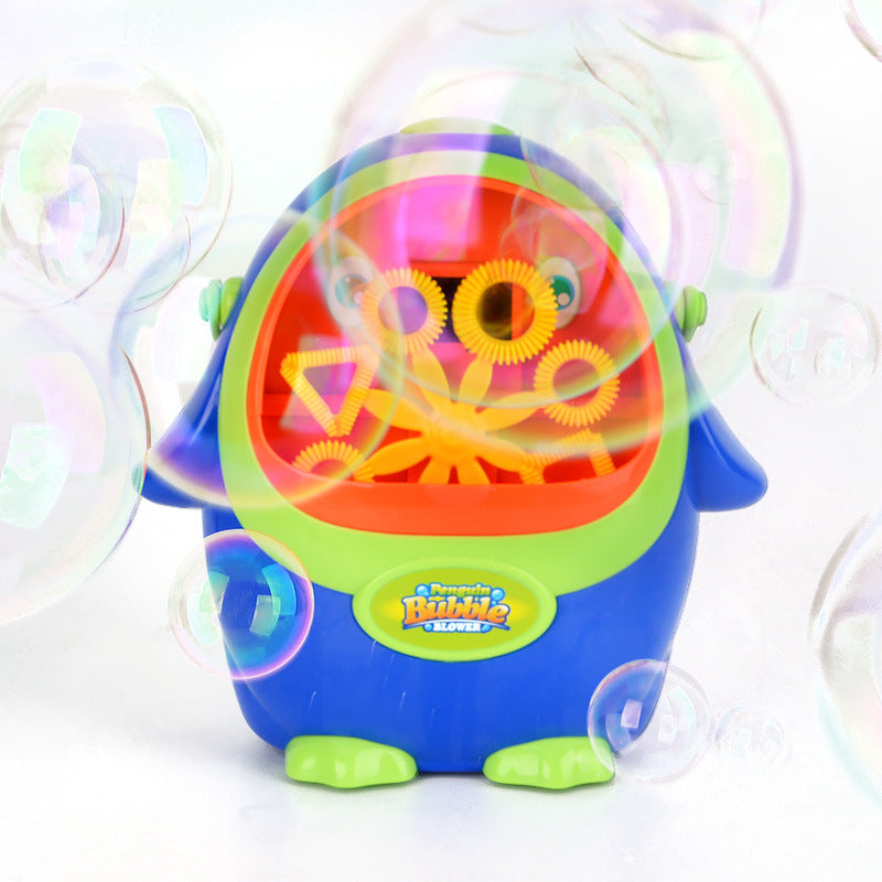 Penguin bubble blower
