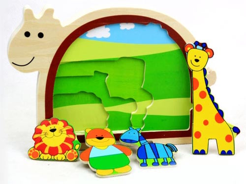 4-layer Animal Wooden Puzzle