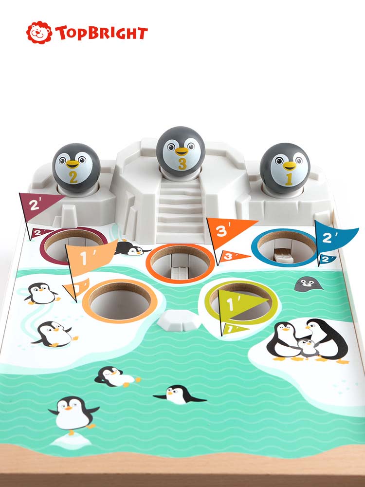 Top Bright - Penguin playing snowball table game