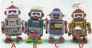BURIKI Wind-up Metal Robot