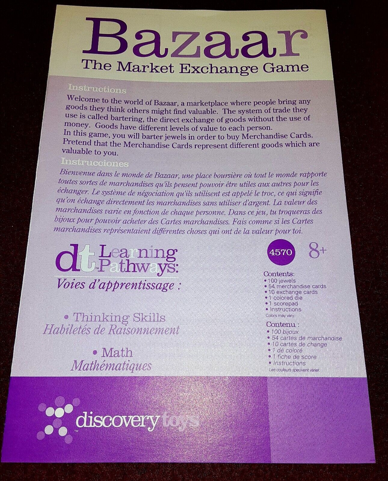 Bazaar The Market Exchange Game