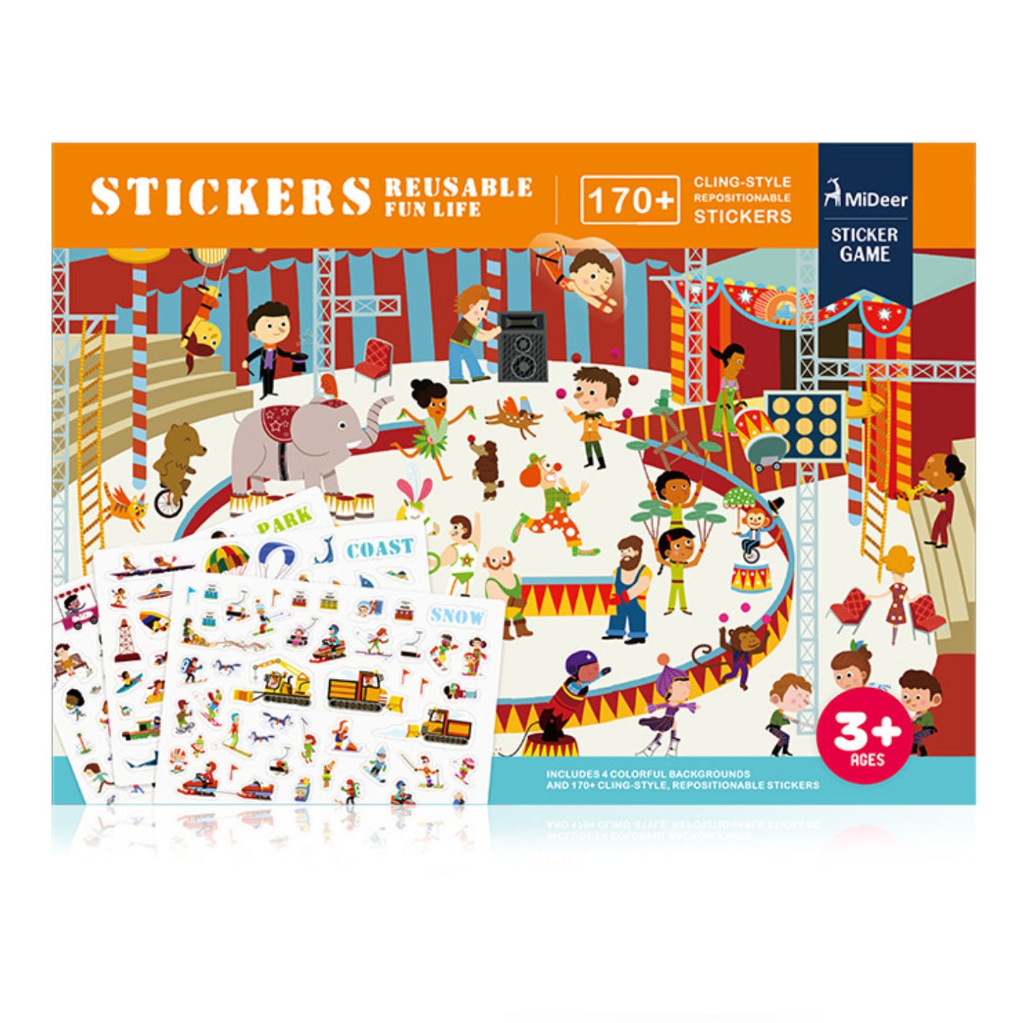MIDEER REUSABLE STICKERS - FUN LIFE