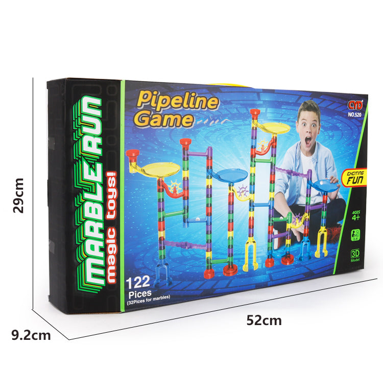 Translucent Marble Run-Pipe Line Game (122 pcs)