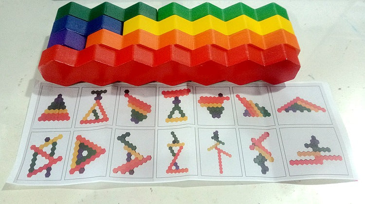 Wooden Hexagonal Blocks