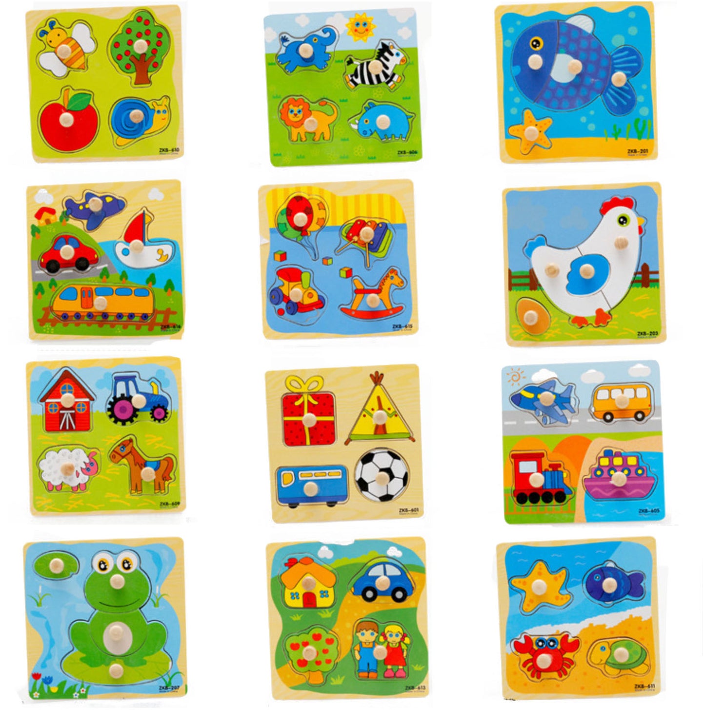 Mini Wooden Puzzle W-Handle