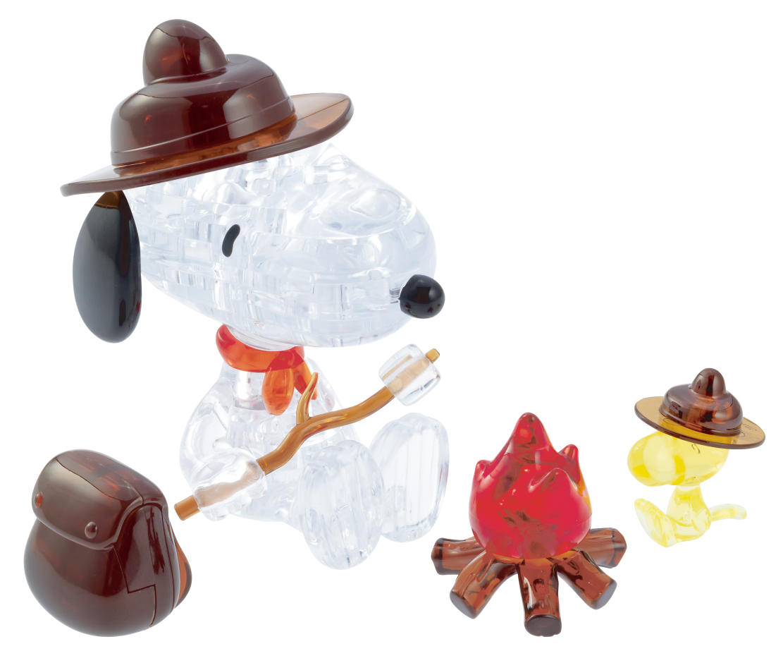 3D Crystal Puzzle - Camping Snoopy
