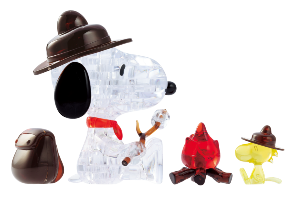 3D Crystal Puzzle - Camping Snoopy