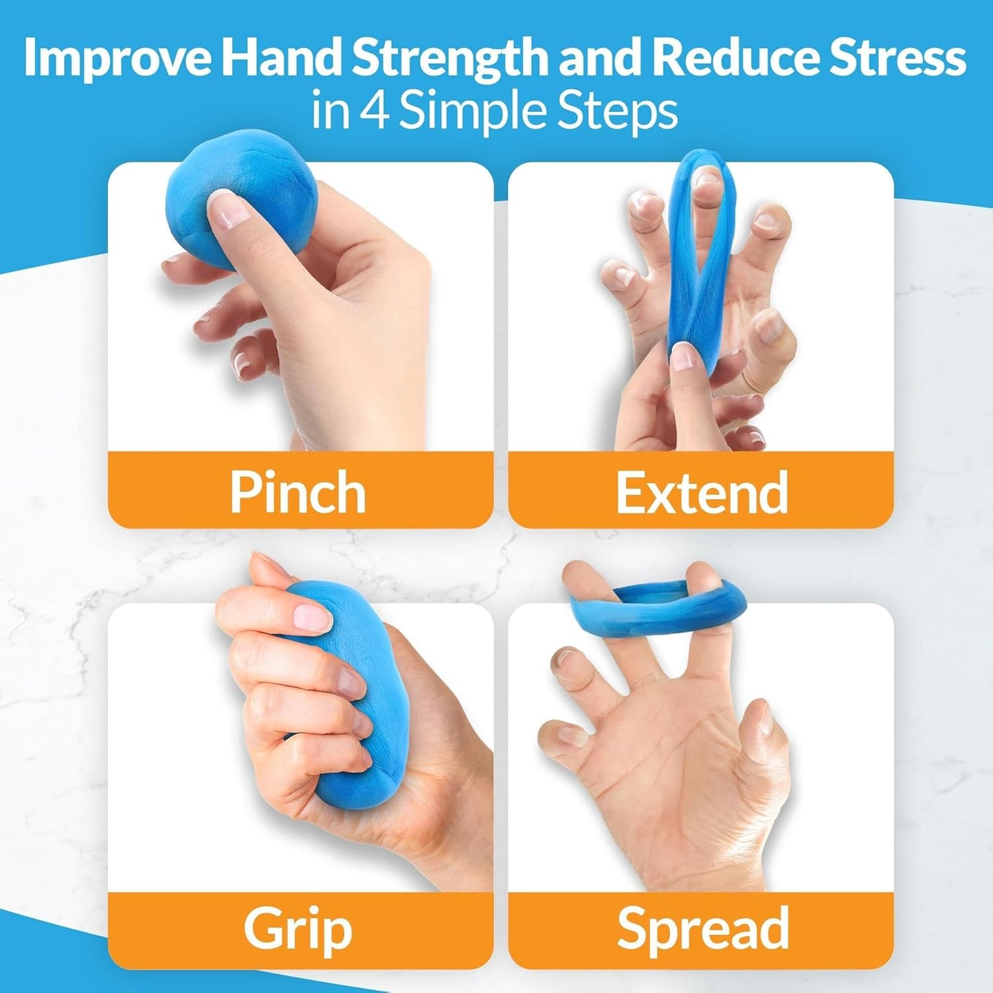 FlintRehab Therapy Putty (4 Pack x 3Oz)