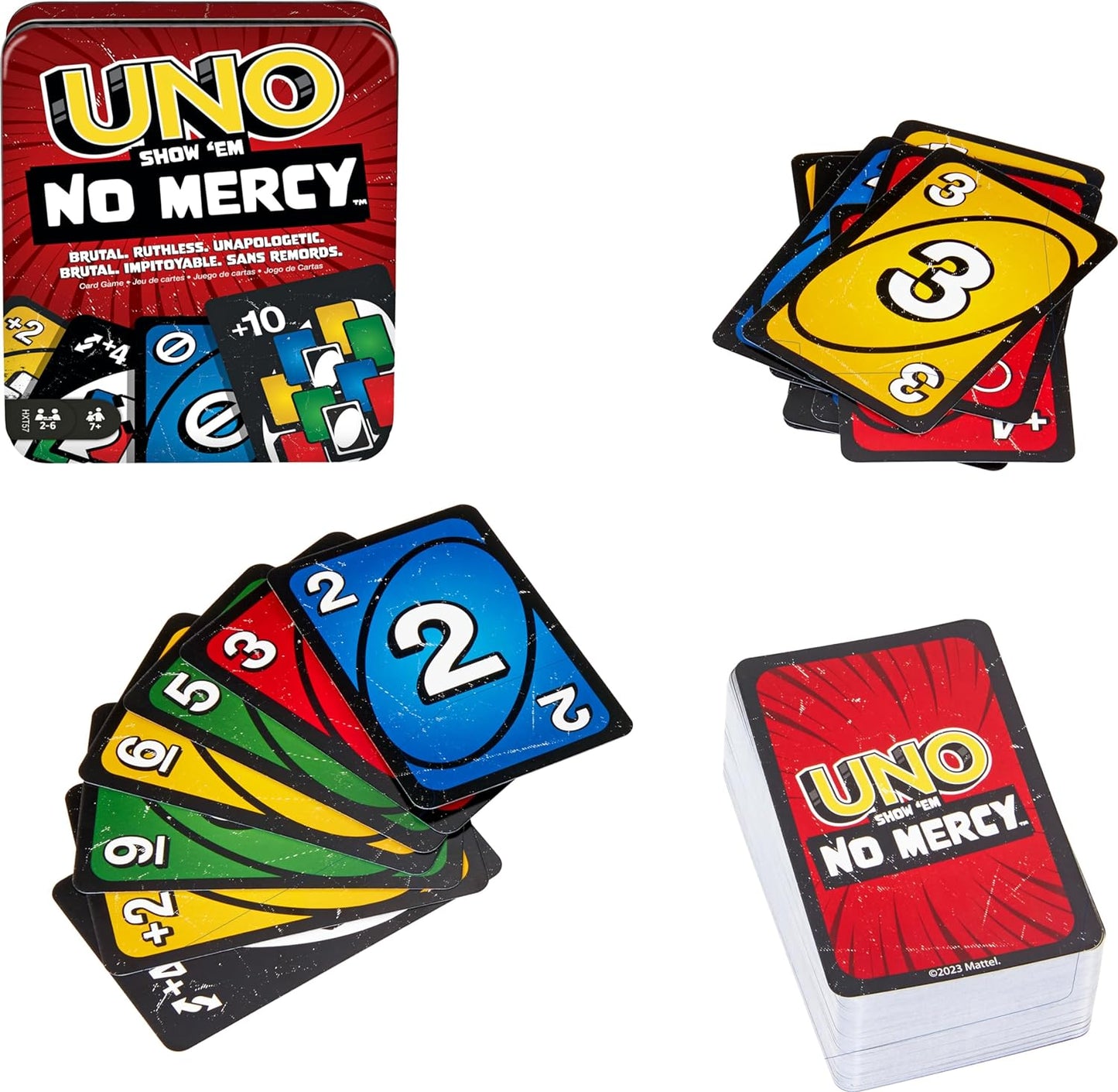 Mattel Games UNO Show 'Em No Mercy 錫製紙牌遊戲