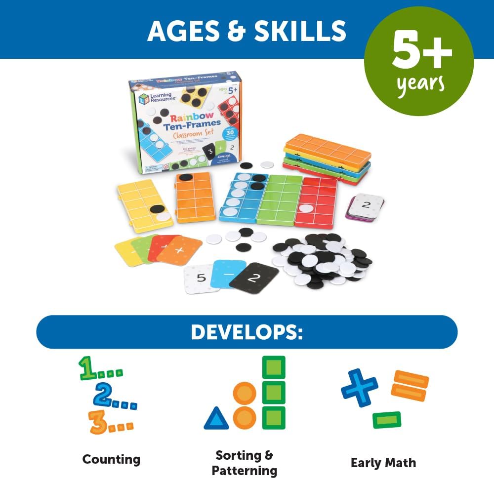 Rainbow Ten-Frames Classroom Set