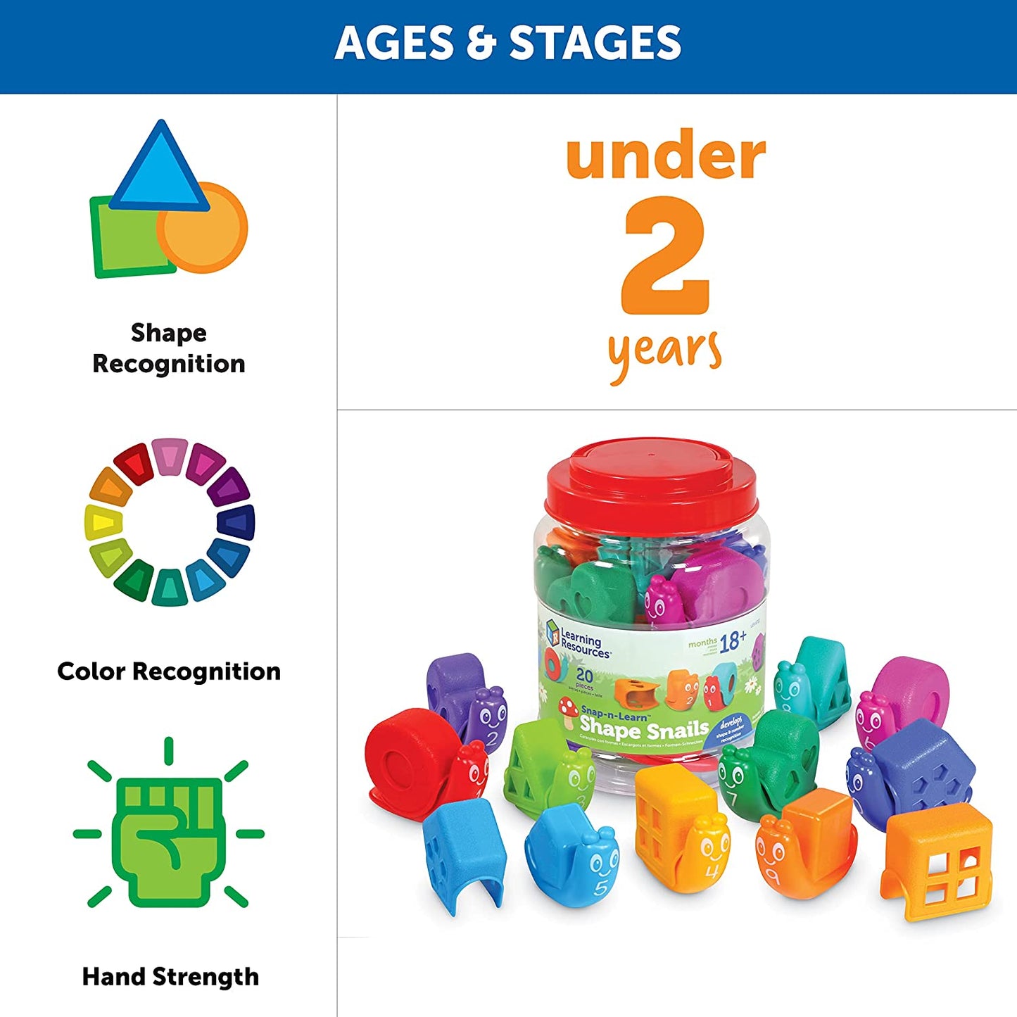 Snap-n-Learn Shape Snails