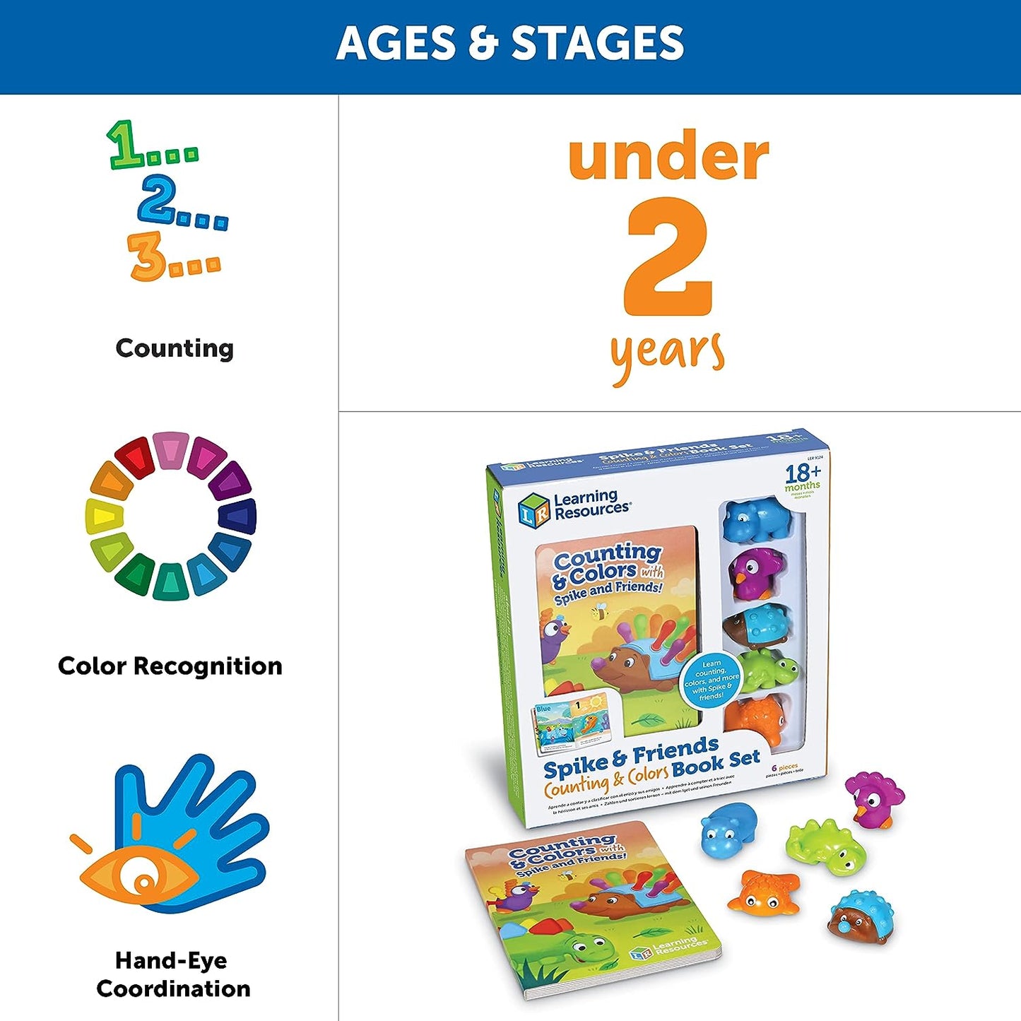 Spike and Friends Counting & Colors Book Set
