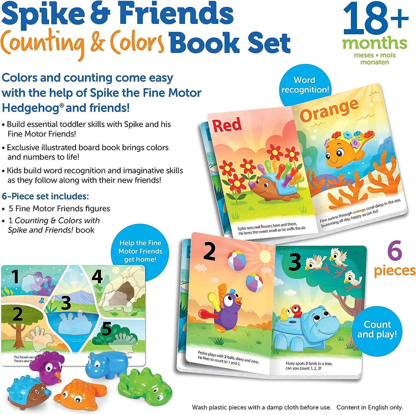 Spike and Friends Counting & Colors Book Set