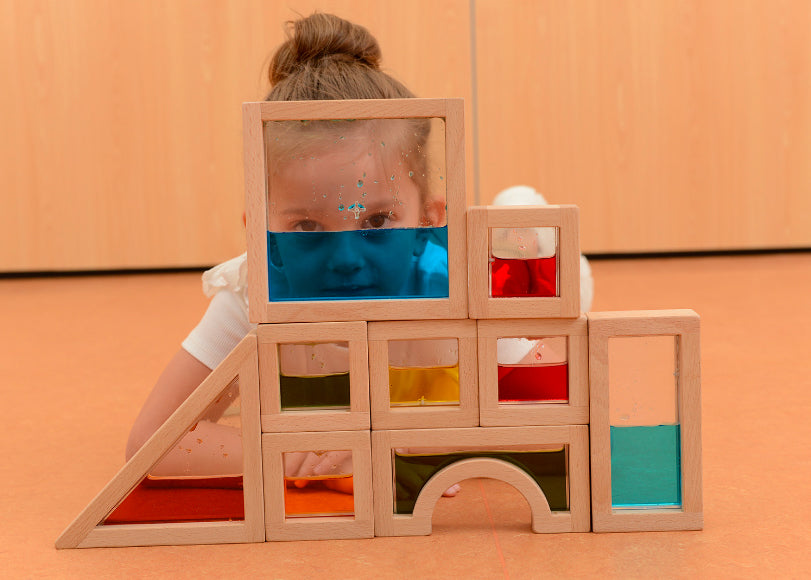 Masterkidz Wooden sensory Liquid Blocks(18 Pieces)
