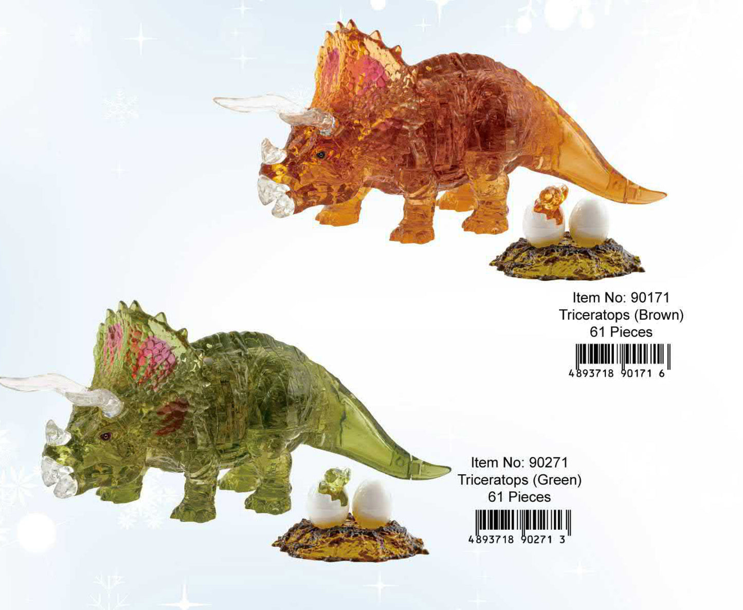 3D Crystal Puzzle - Triceratops