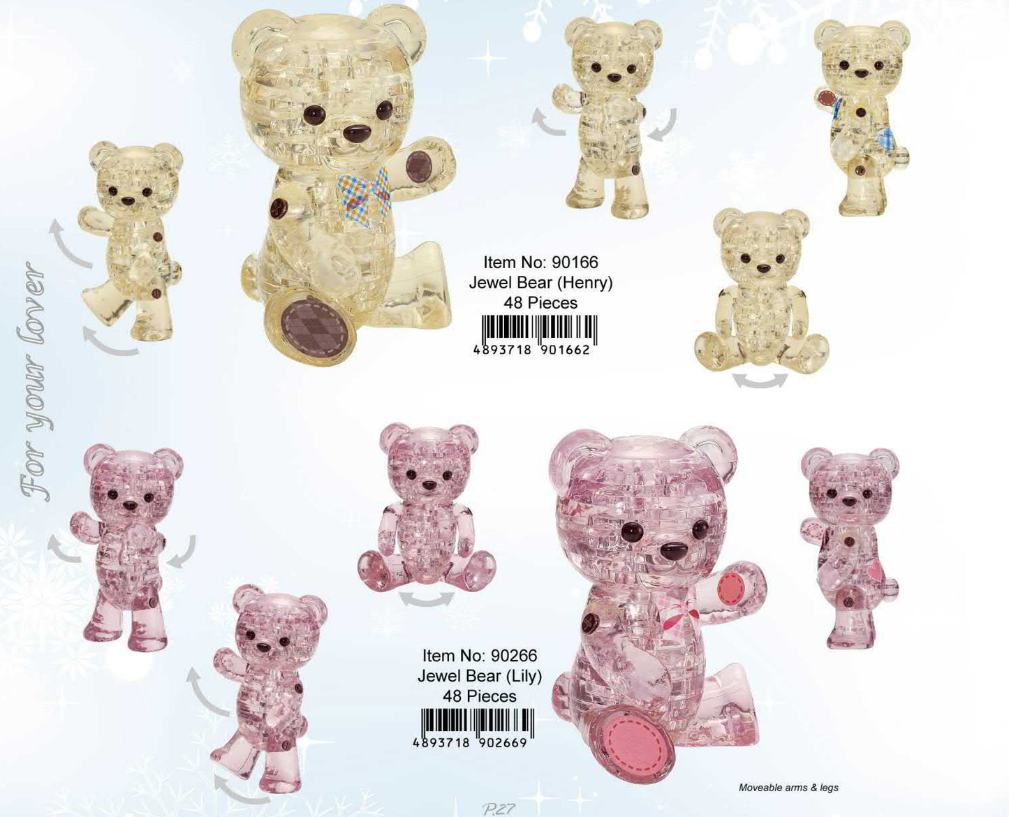 3D Crystal Puzzle - Jewel Bear
