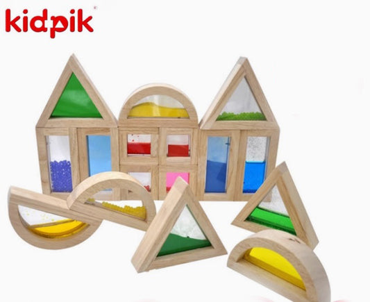 kidpik Wooden Sensory Blocks (16pcs)