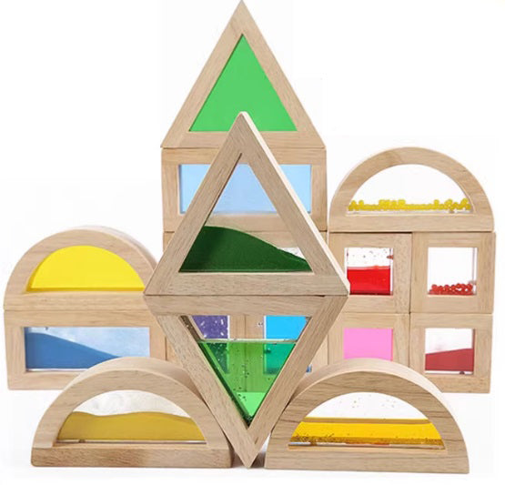 kidpik Wooden Sensory Blocks (16pcs)