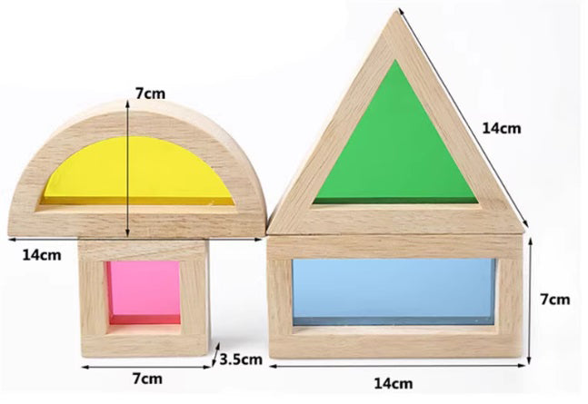 kidpik Wooden Sensory Blocks (16pcs)