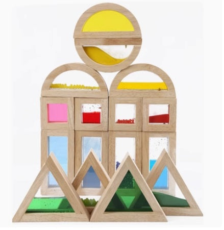 kidpik Wooden Sensory Blocks (16pcs)
