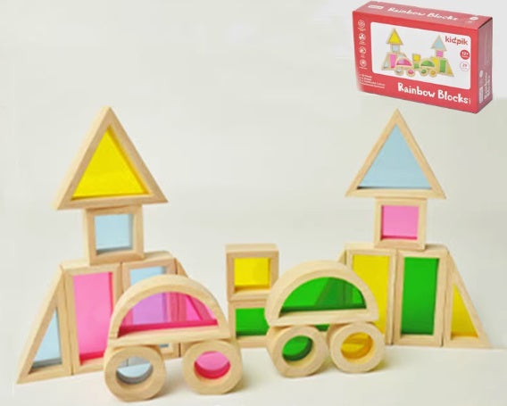 kidpik Wooden Rainbow Blocks