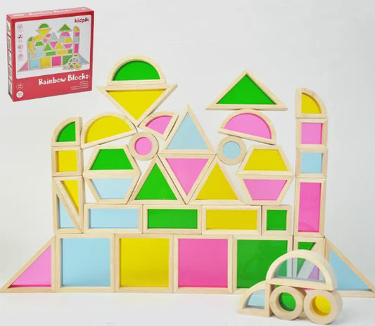 kidpik Wooden Rainbow Blocks