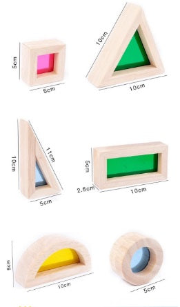 kidpik Wooden Rainbow Blocks