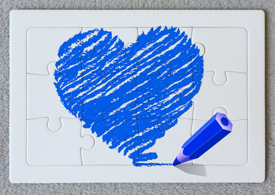 DIY Blank Coloring Paper Puzzle