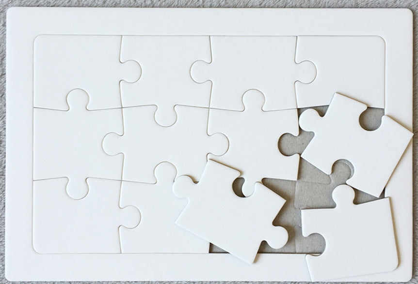 DIY Blank Coloring Paper Puzzle