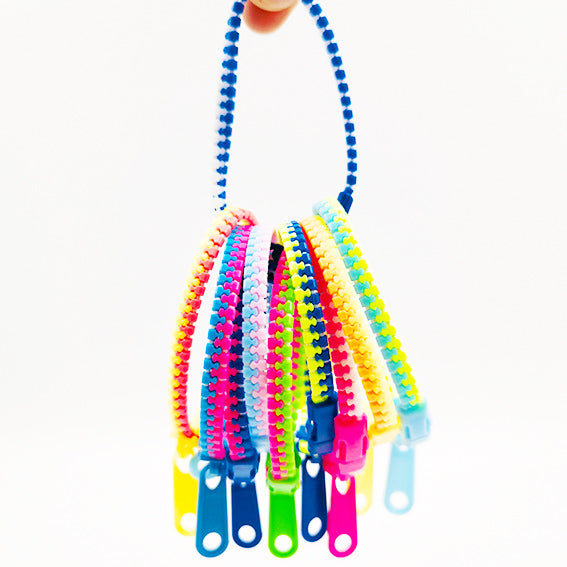 Two-color Decompression Zipper Bracelet (1pcs)
