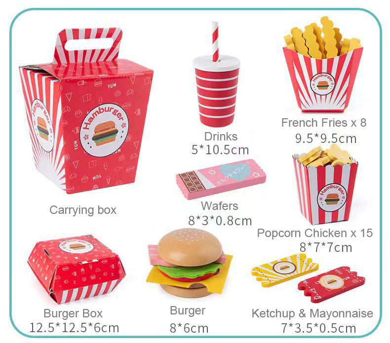 Hamburger Fast Food Set