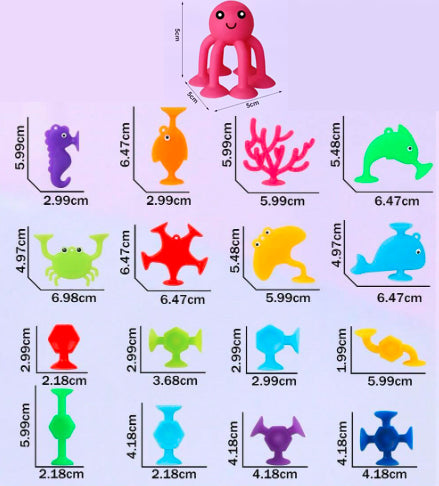 DIY PASTE Silicone Bath Sucker Toys