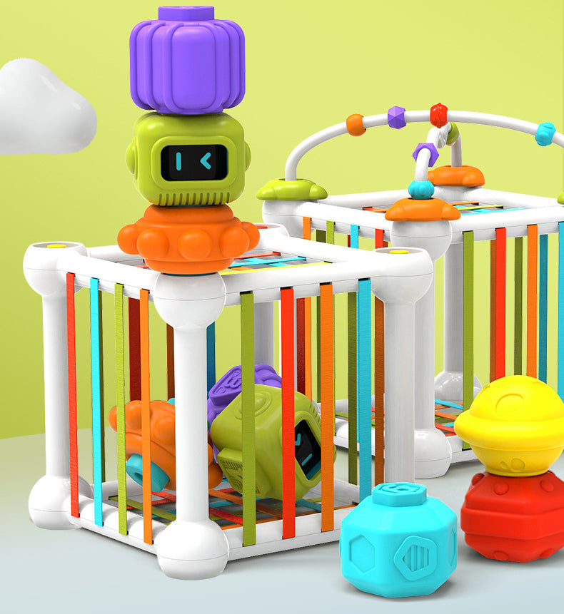 2 in 1 Rainbow Sensory Shape Stacking Toy